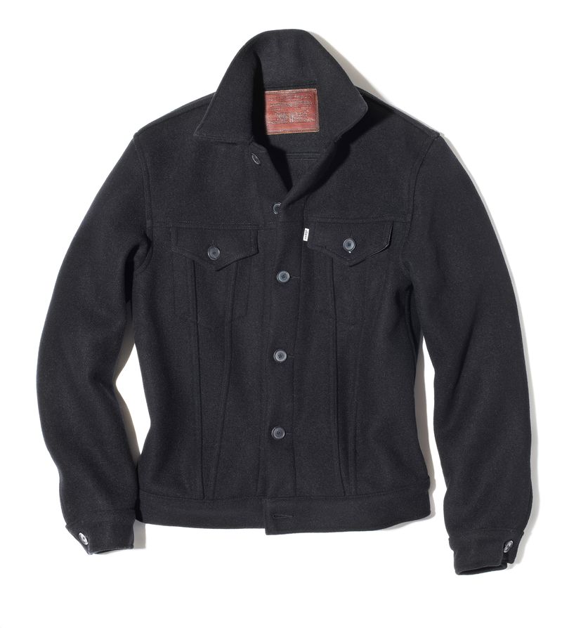 Levi'sR Workwear by Billy Reid Black Wool Trucker Jacket