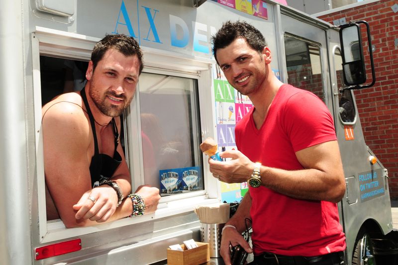 Maksim Chmerskovskiy and Tony Dovolani AX CHILL TRUCK