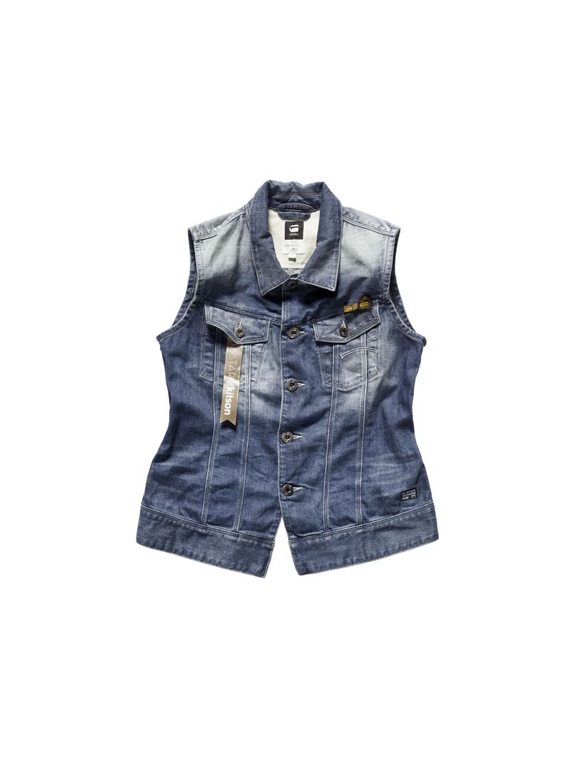 G-Star x Kitson Arc Denim Gilet_front