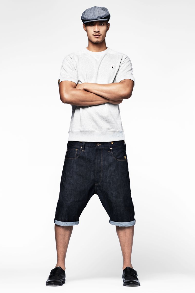 G-STAR PRE FALL 12 3 Walter flat cap - Yura r neck sw s-s - 3301 straight 1-2