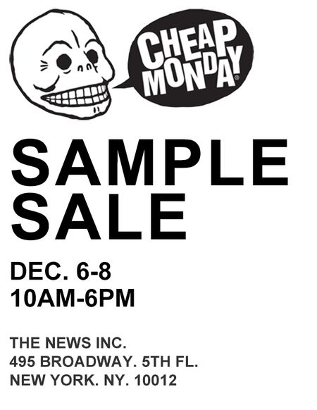 CheapMonday_SampleSale_White