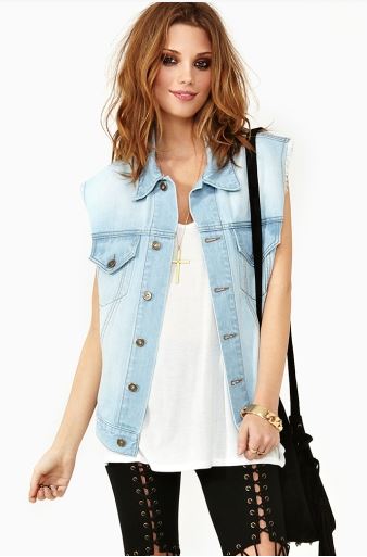 Distressed Denim Vest Distressed Denim Vest