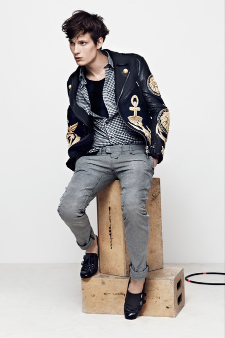 Balmain denim men jeans runway