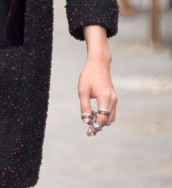Chanel haute couture fall 2013 paris nail rings