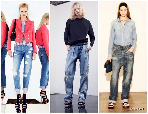 Resort 2014, boyfriend jeans, distressed, ripped, baggy jeans