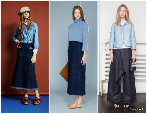 Resort 2014, denim on denim, chambray, dark jeans, indigo, raw