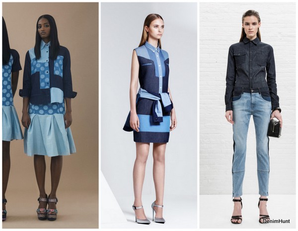 Resort 2014, denim, patchwork, colorblocking, 