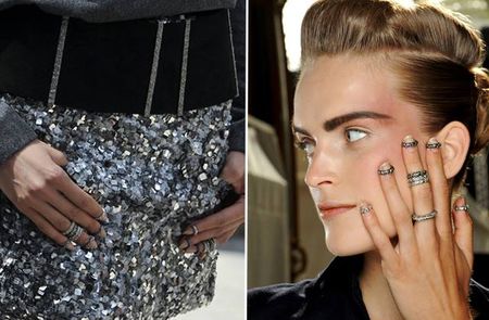 Chanel nail rings, runway, fall 2013, paris, couture
