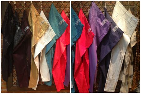 David Kahn, holiday 2013, colored skinny jeans, metallic skinny jeans, colored metallics, denim