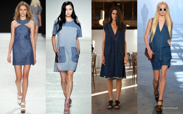 new york fashion week, denim on the runway, dresses, spring 2014 runway trends