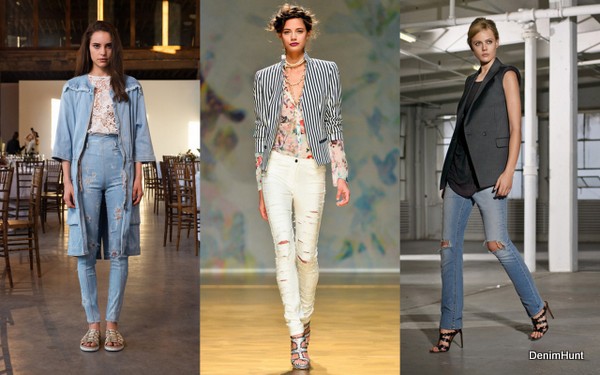 new york fashion week, denim on the runway, spring 2014 trends, distressed denim