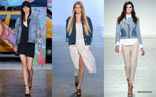 new york fashion week, denim on the runway, spring 2014 trends, denim jackets
