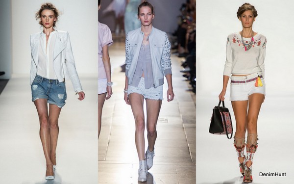 denim on the runway, new york fashion week, spring 2014, best denim shorts for spring