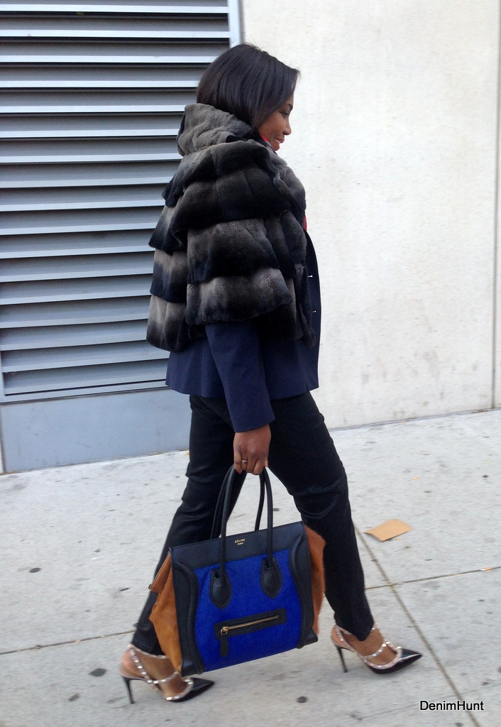 nydj, black coated jeans, celine, valentino, jetsetting jean, syncia, nydj, celine boston bag, valentino rockstuds, christopher whyte fur, george rech, hermes scarf, urban outfitters, street style, jetsetting jean, denimhunters