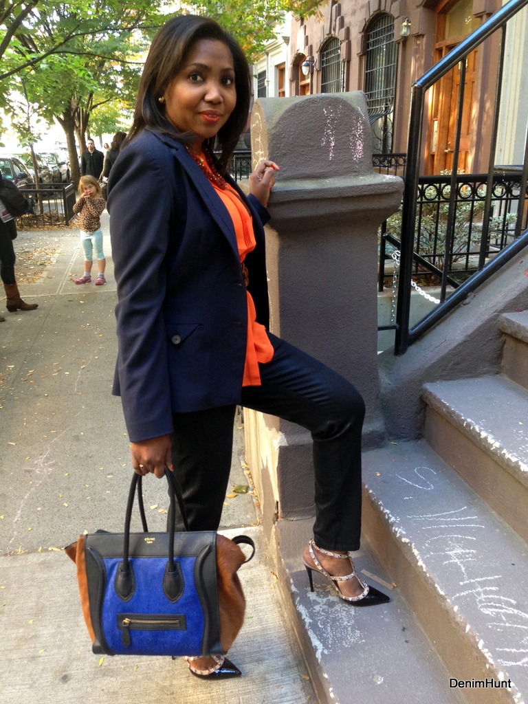 nydj, black coated jeans, celine, valentino, jetsetting jean, syncia, nydj, celine boston bag, valentino rockstuds, christopher whyte fur, george rech, hermes scarf, urban outfitters, street style, jetsetting jean, denimhunters