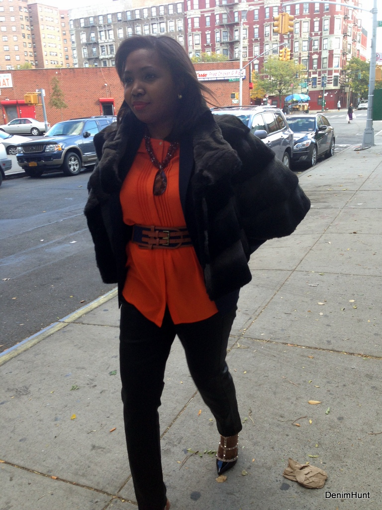 nydj, black coated jeans, celine, valentino, jetsetting jean, syncia, nydj, celine boston bag, valentino rockstuds, christopher whyte fur, george rech, hermes scarf, urban outfitters, street style, jetsetting jean, denimhunters