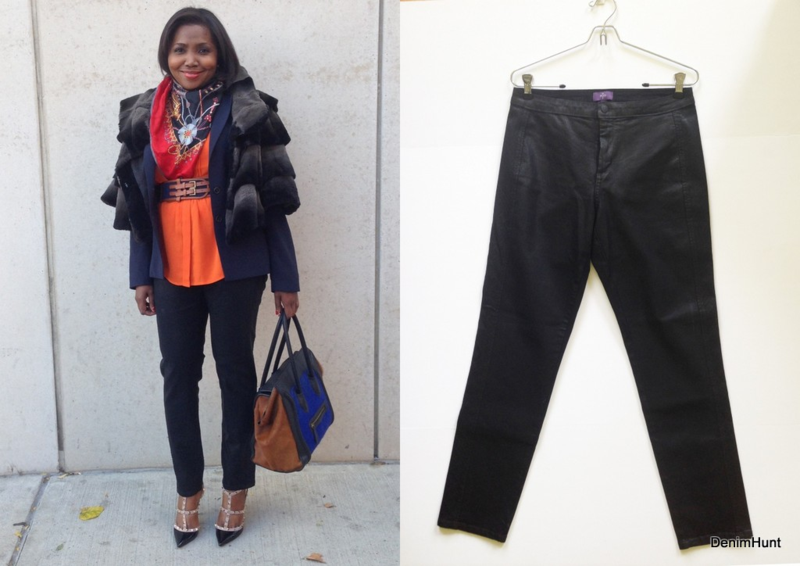 nydj, black coated jeans, celine, valentino, jetsetting jean, syncia, nydj, celine boston bag, valentino rockstuds, christopher whyte fur, george rech, hermes scarf, urban outfitters, street style, jetsetting jean, denimhunters