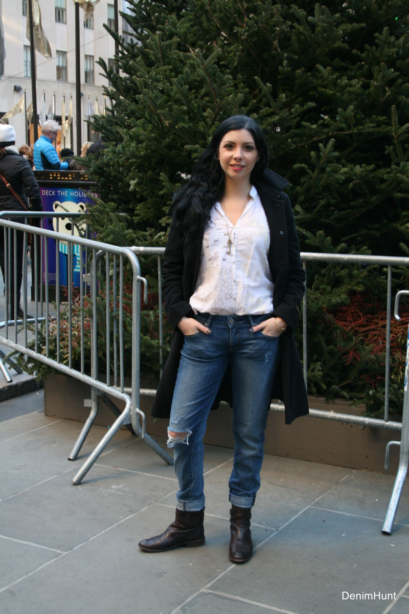 DL1961, slim boyfriend jeans, thejetsettingjean, streetstyle, personal style blog, rockefeller center, rock center, tree lighting