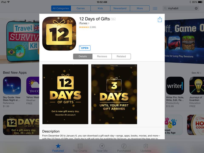 apple, itunes, 12 days of christmas