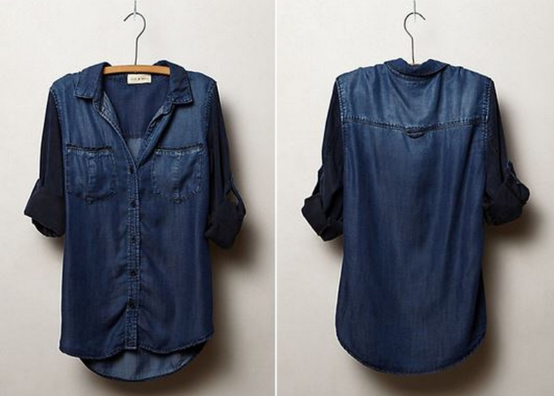anthropologie, Brecon Chambray Buttondown, denim shirt, blouse spring 2014