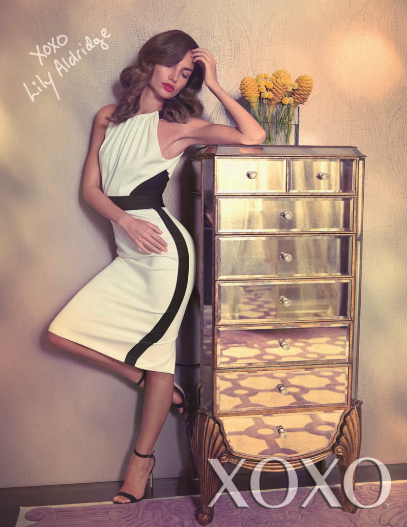 XOXO Lily Aldridge SS14 White Crop Top Pant_logo XOXO Lily Aldridge SS14 White Crop Top Pant_logo