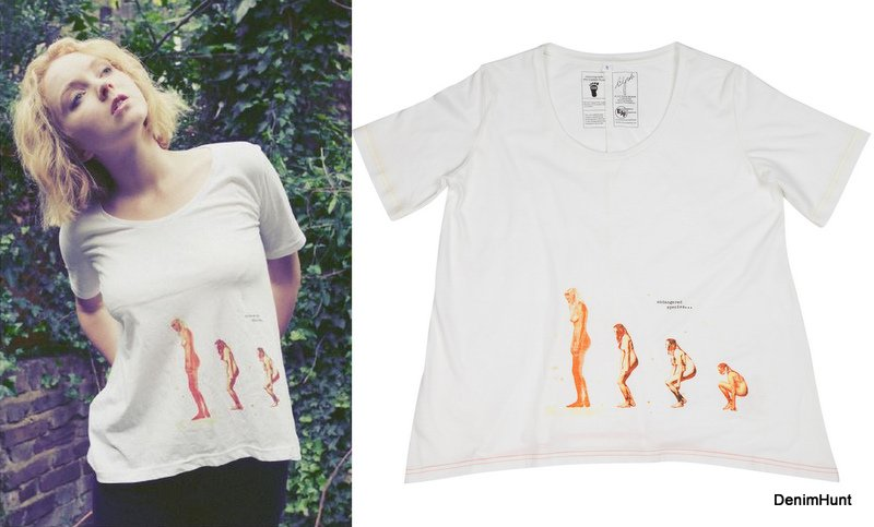 Lily Cole, t-shirt, Selfridges, EJF Environmental Justice Foundation 