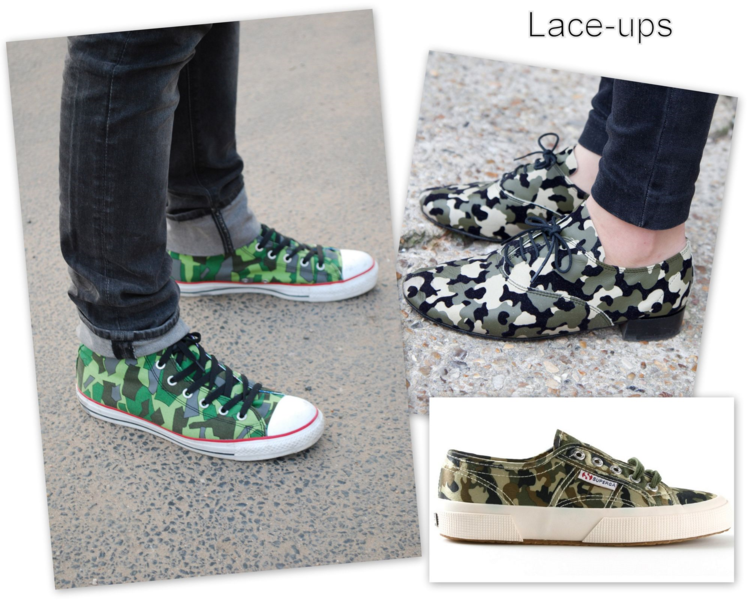camouflage lace-up sneakers, spring 2014, converse, superga