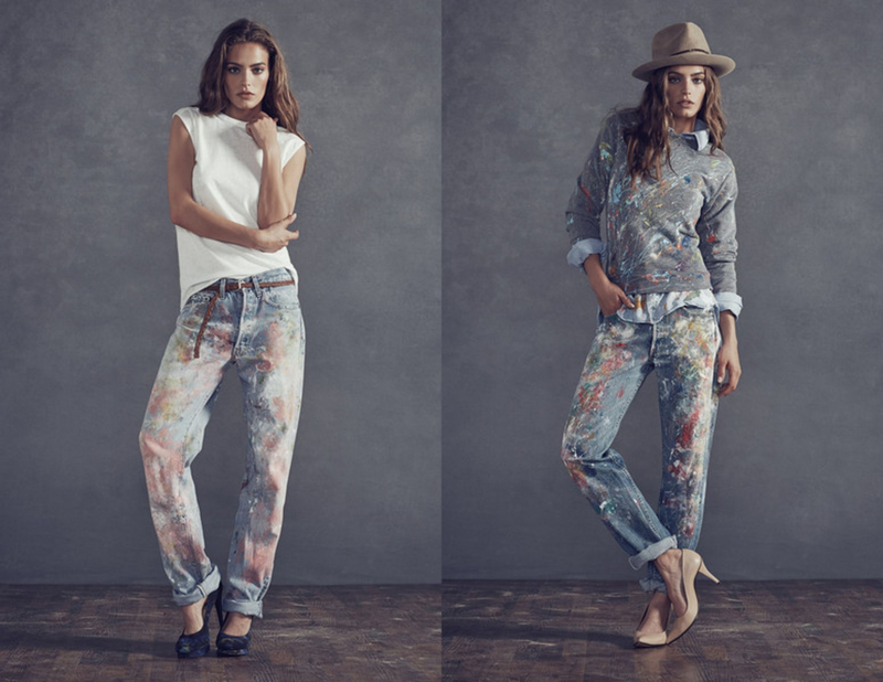 Rialto Jean Project, custom jeans, denim, paint, art therapy, jackson pollack