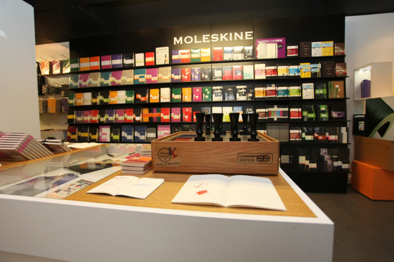 Moleskine, notebooks, popup shop
