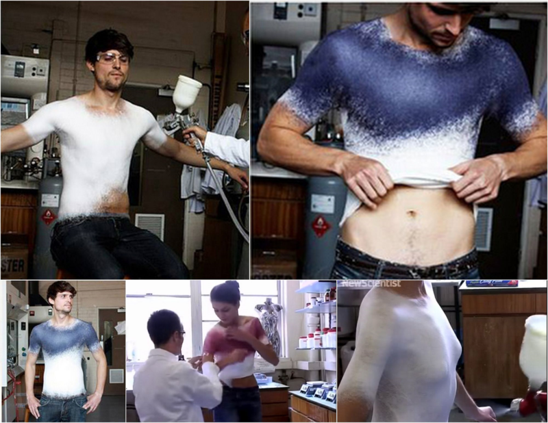 Spray on cloth, paul luckham, manel torres