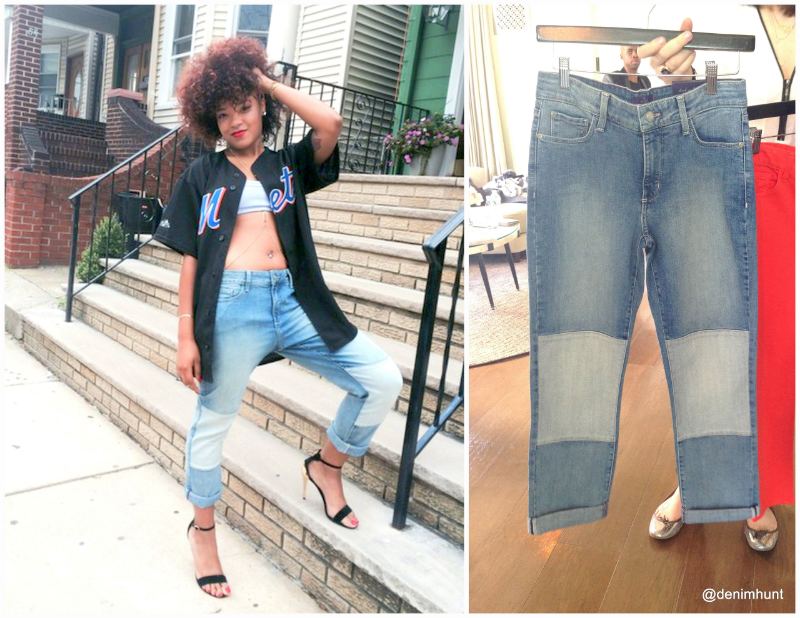 Kat Weltch, NYDJ, Patched Skinny, DIY jeans, best fall jeans, patchwork jeans, color blocking