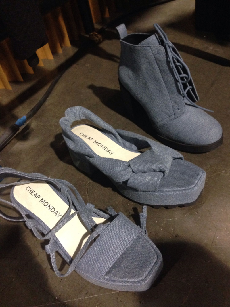denim shoes, jean shoes, CHEAP MONDAY booth at LIBERTY Tradeshows