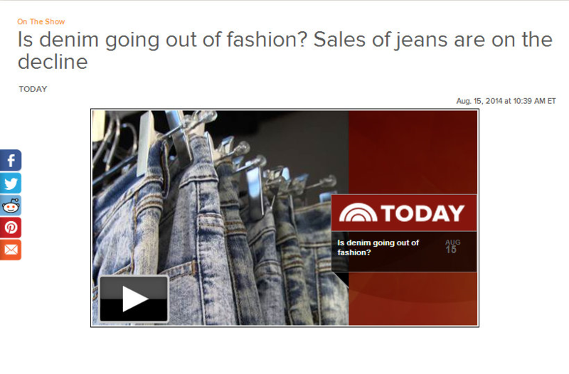 Denim is dead, decline denim, jeans, skinny jeans