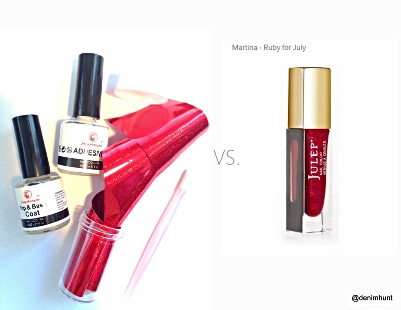 Nail Foiling, Nail Foils, Julep, Julep Nail Polish, Julep Martina Ruby for July