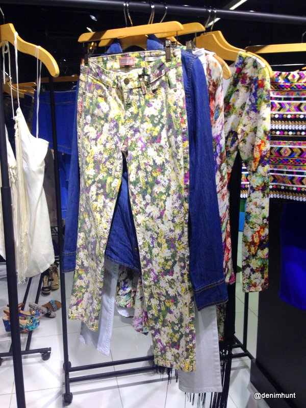 GUESS, jeans, spring 2015, floral prints