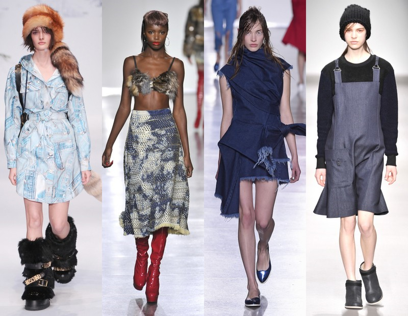 Denim dresses skirts london fashion week fall 2015
