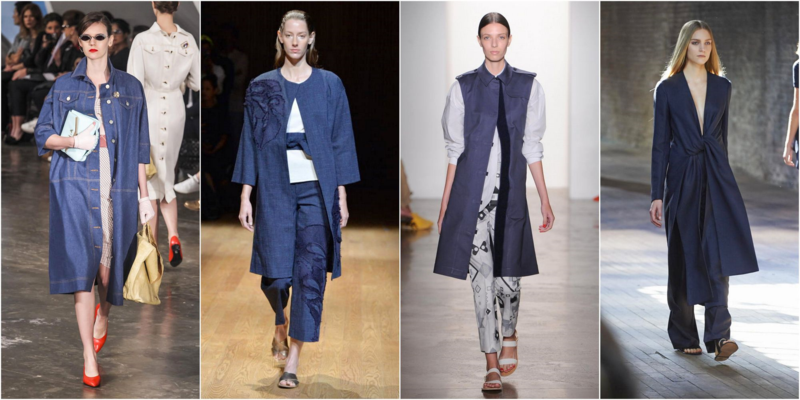 Denim on the Runway, Spring 2015, NY Fashion Week 2014, Jumpers, Dresses, Trench Coats, Denim on Denim, Jeans, Catwalks