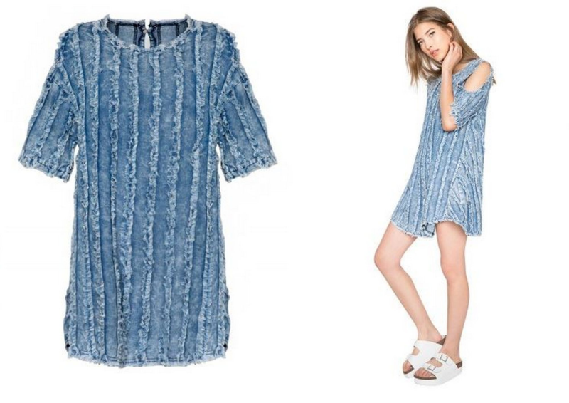 Pixiemarket, jean dress, stripes, shredded Pixiemarket, jean dress, stripes, shredded