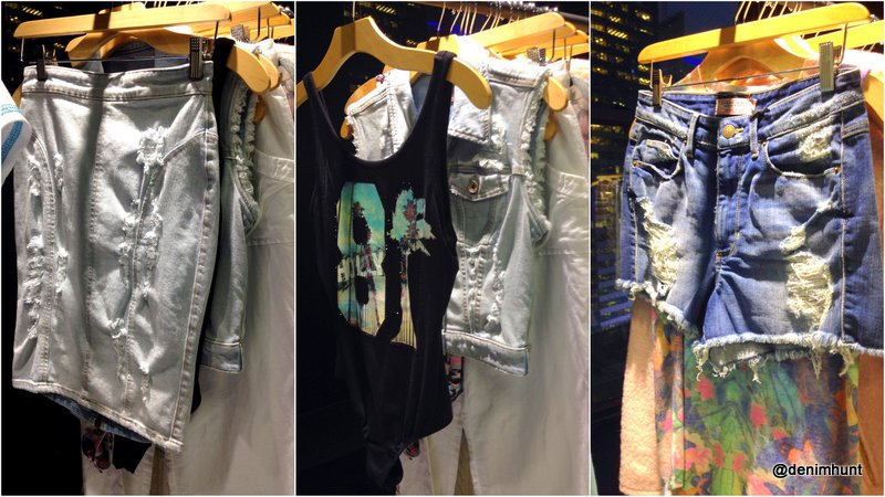 GUESS, jeans, spring 2015, shredded jeans, shorts, vest, destroyed jeans