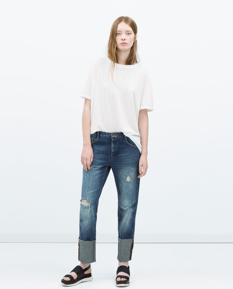 Zara Turned up cuffs, jeans, boyfriend jeans, fall 2015
