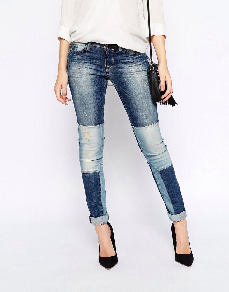 Esprit patchwork jeans asos