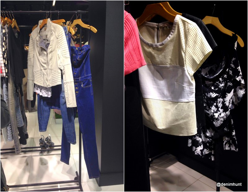 GUESS, jeans, spring 2015, leather jacket, perforated leather top