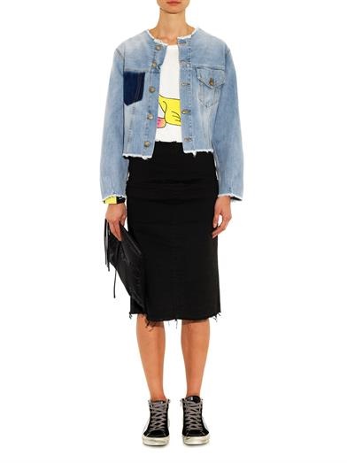 Aries distressed denim jacket 396 matches fashion