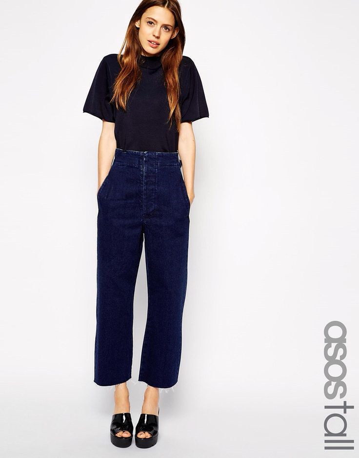 Asos, wide leg jean, dark indigo, denim 2015