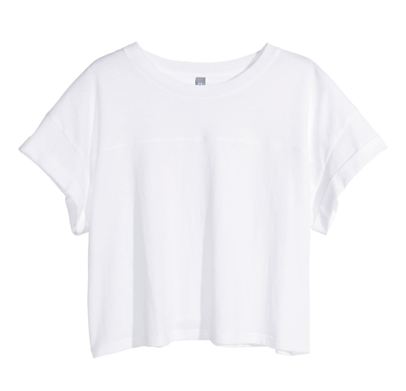 Hm, crop top, cotton tee