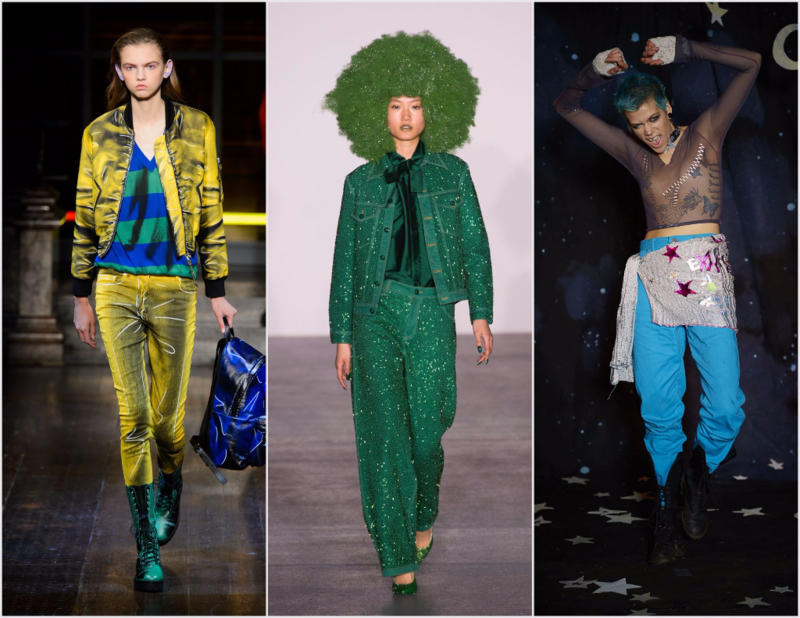 london fashion week fall 2016 colored denim trends